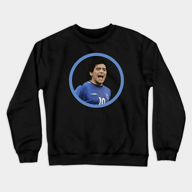 Diego Maradona Crewneck Sweatshirt by Sanzida Design